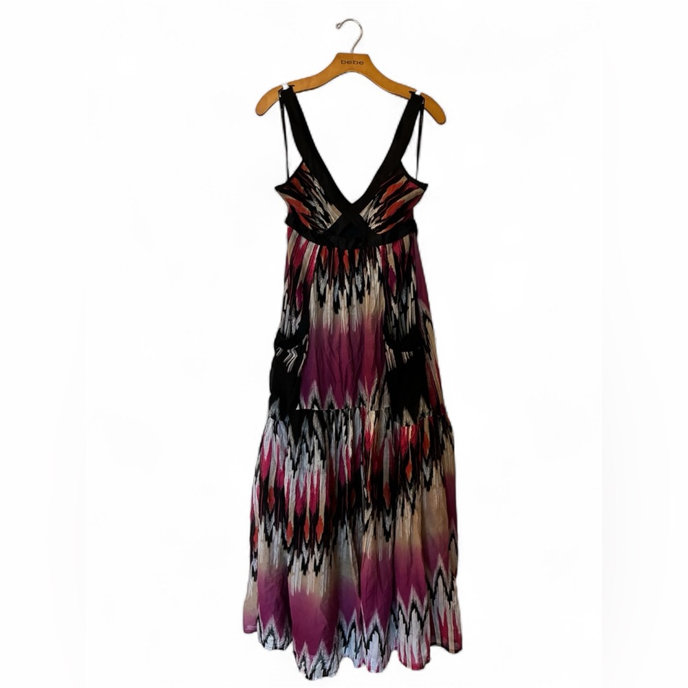 Bebe Multicolor Patterned Maxi Dress
